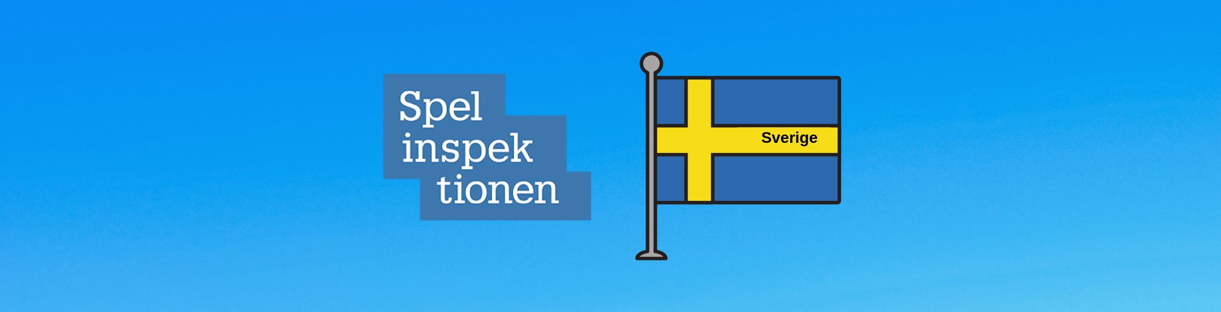Spelinspektionens logga bredvid en svensk flagga med ordet Sverige